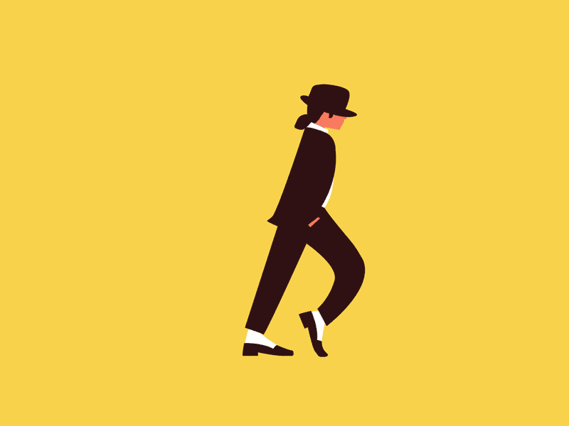 Minimalistic 2D walking animation – clean lines and smooth motion