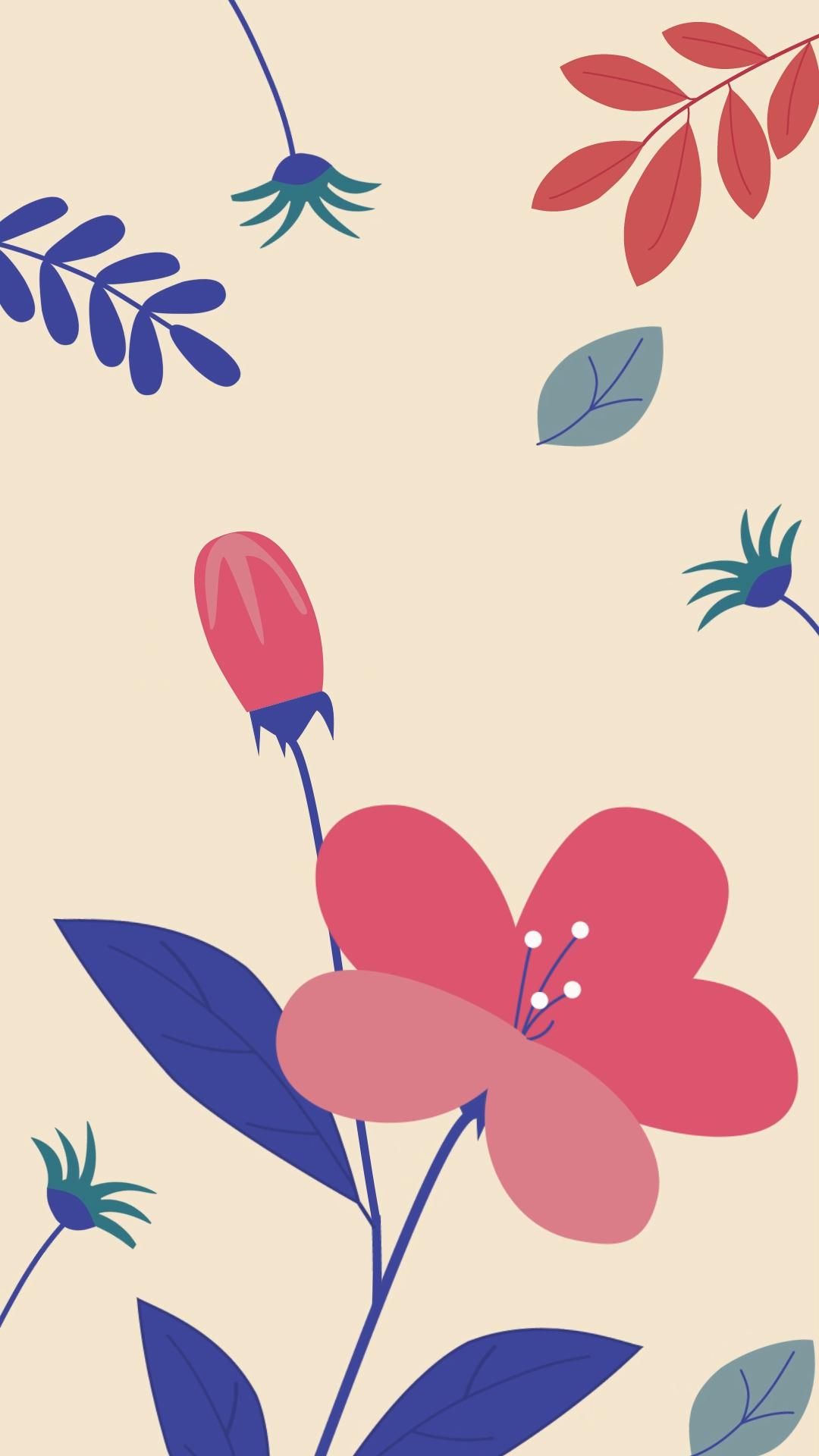 Blossoming flower – elegant minimalistic animation concept